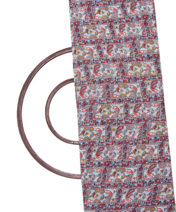 Dark Green Color Printed Georgette Fabric